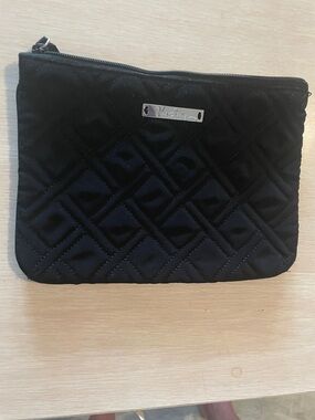 Vera Bradley Black Quilted Cosmetic Pouch